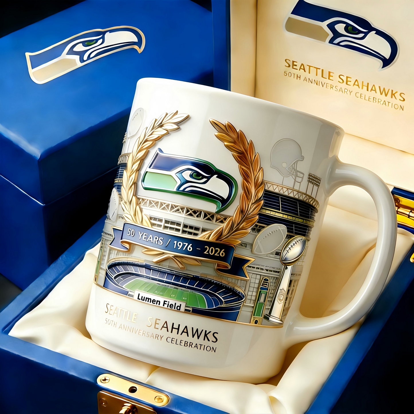 PREMIUM NFL X SEA 50th Anniversary Commemorative Mug NDT VHM 090226