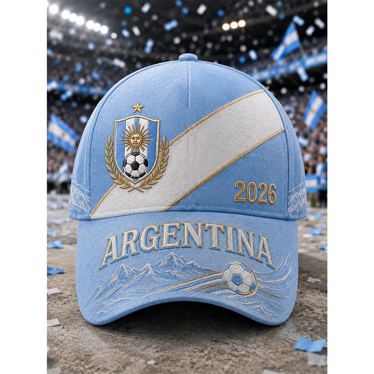 2026 Argentina Football Style Unisex Hat V2 190626