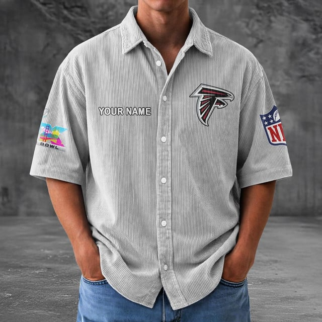 AF x NFL Men Seersucker Button Shirt DDT NTL