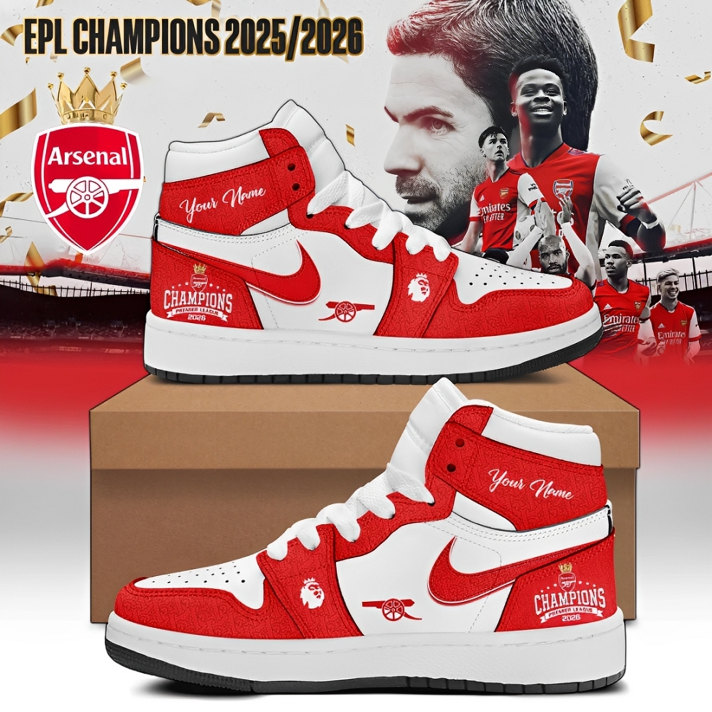 ARS F.C Premier League Champions 25-26 Air Jordan DDT 200526 HLPHUONG