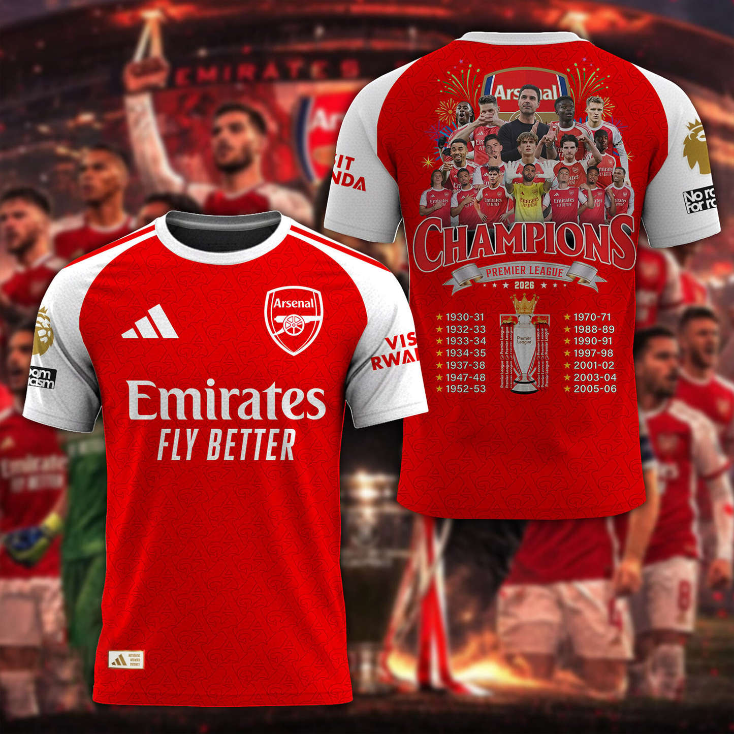 ARS F.C Premier League Champions 25-26 V5 Shirt DDT 202526 NTL