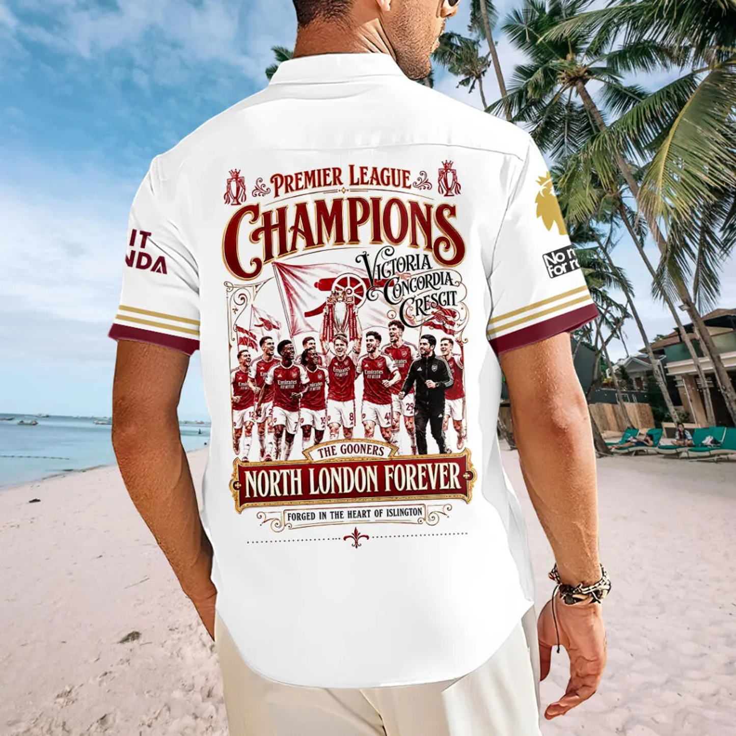 ARS FC Premier League Champions 2526 Short Sleeve Button-Down Shirt 2505 V1 DatND DVT