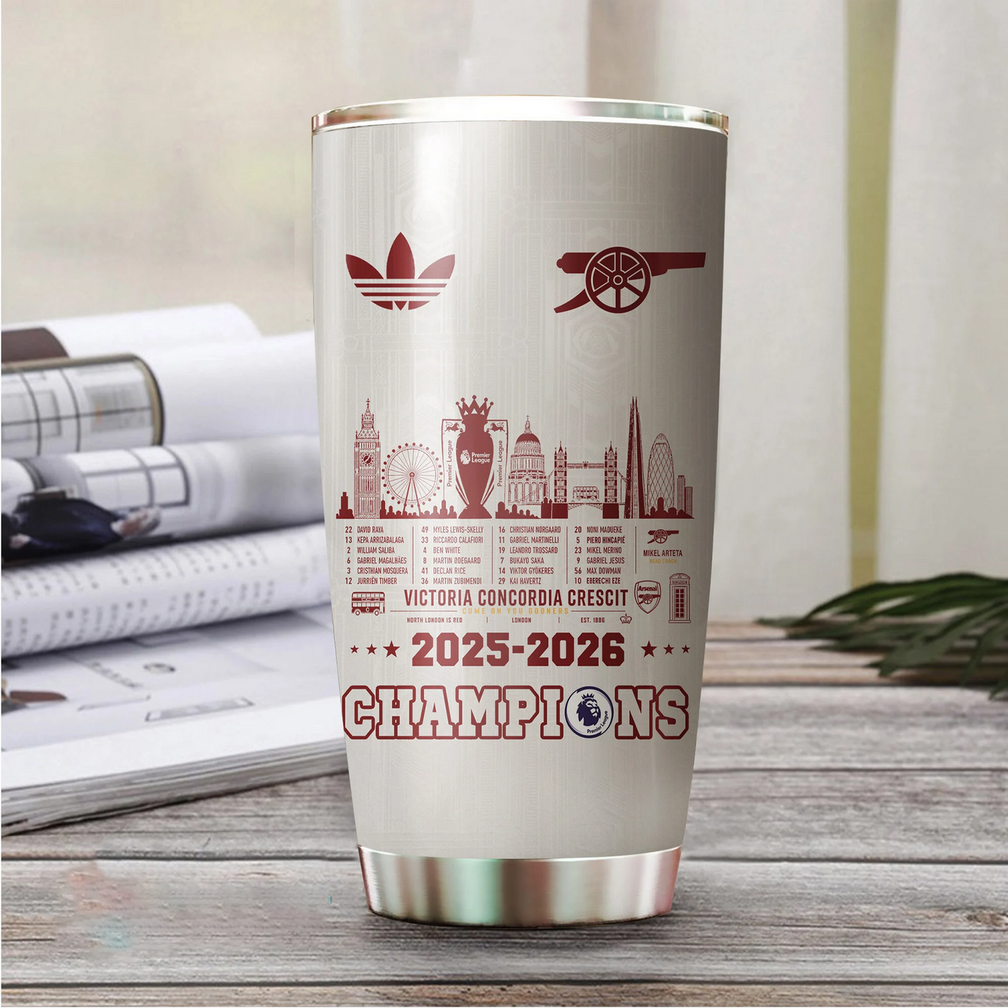 ARS FC Premier League Champions 2526 Tumbler Cup V3 DatND DVT