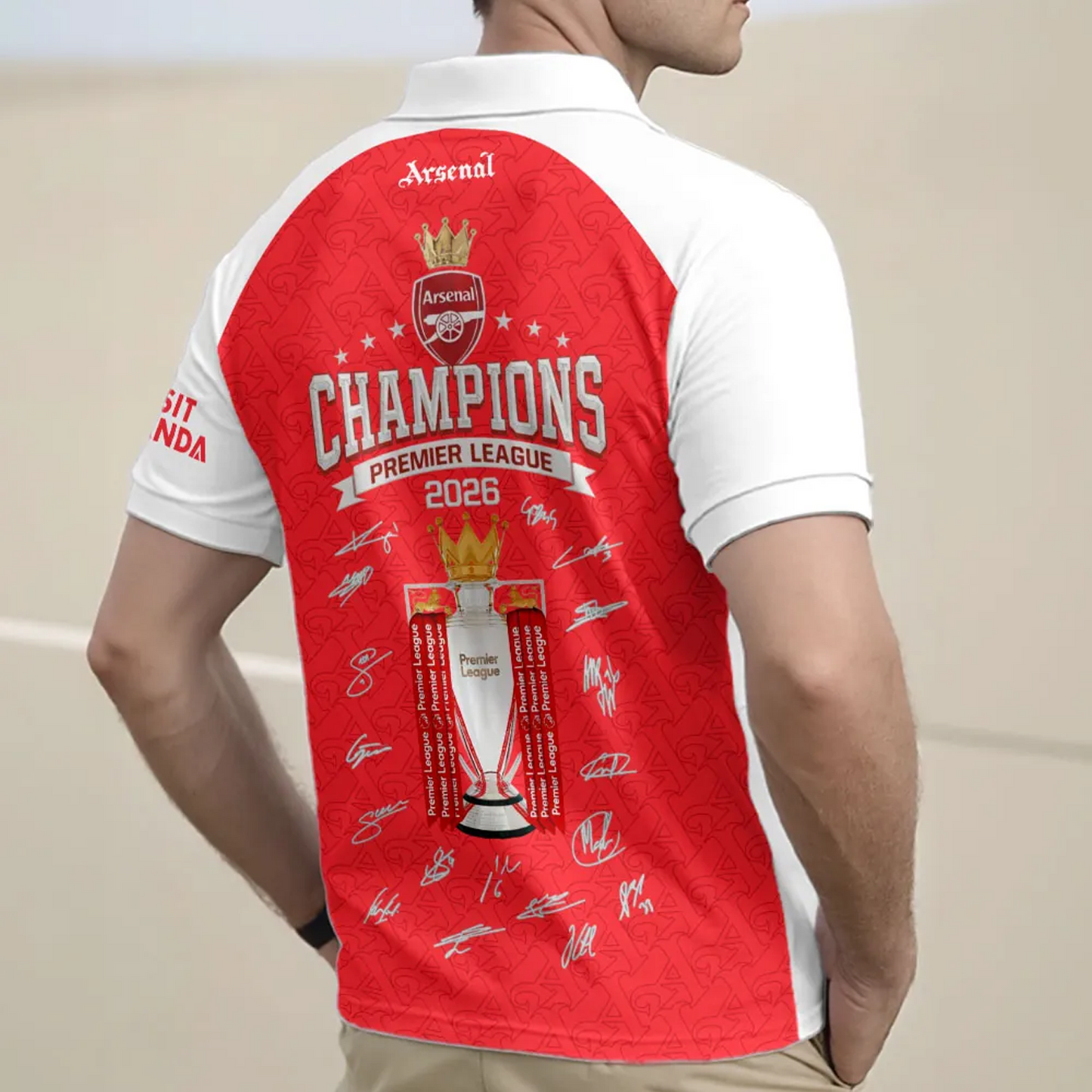 ARS FC Premier League Champions 2526 Zip Polo Shirt 2505 V DatND DVT