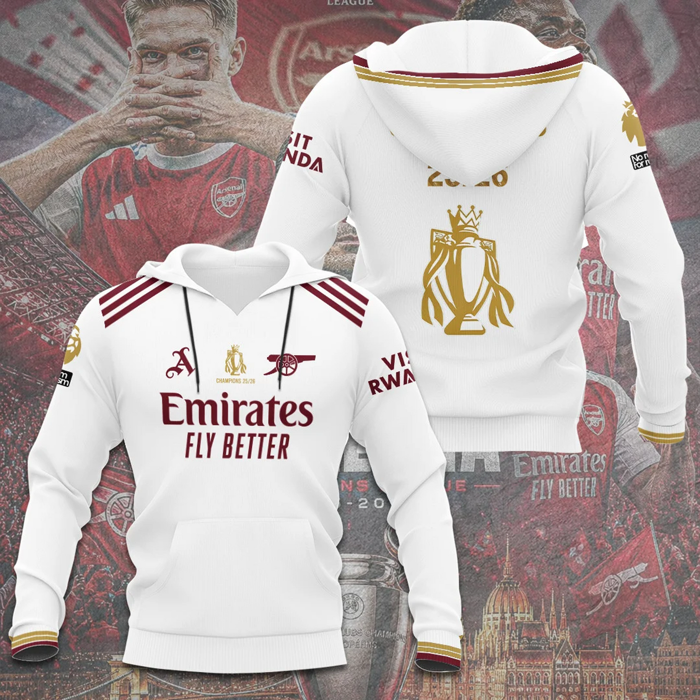 ARS F.C Premier League Champions 3D Shirt V 505 DatND DVT