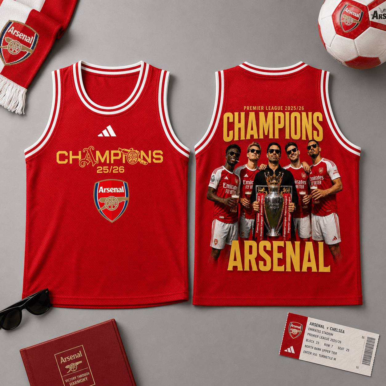 ARS F.C. Premium Premier League Champions 2526 Tank Top 2105 DatND DVT
