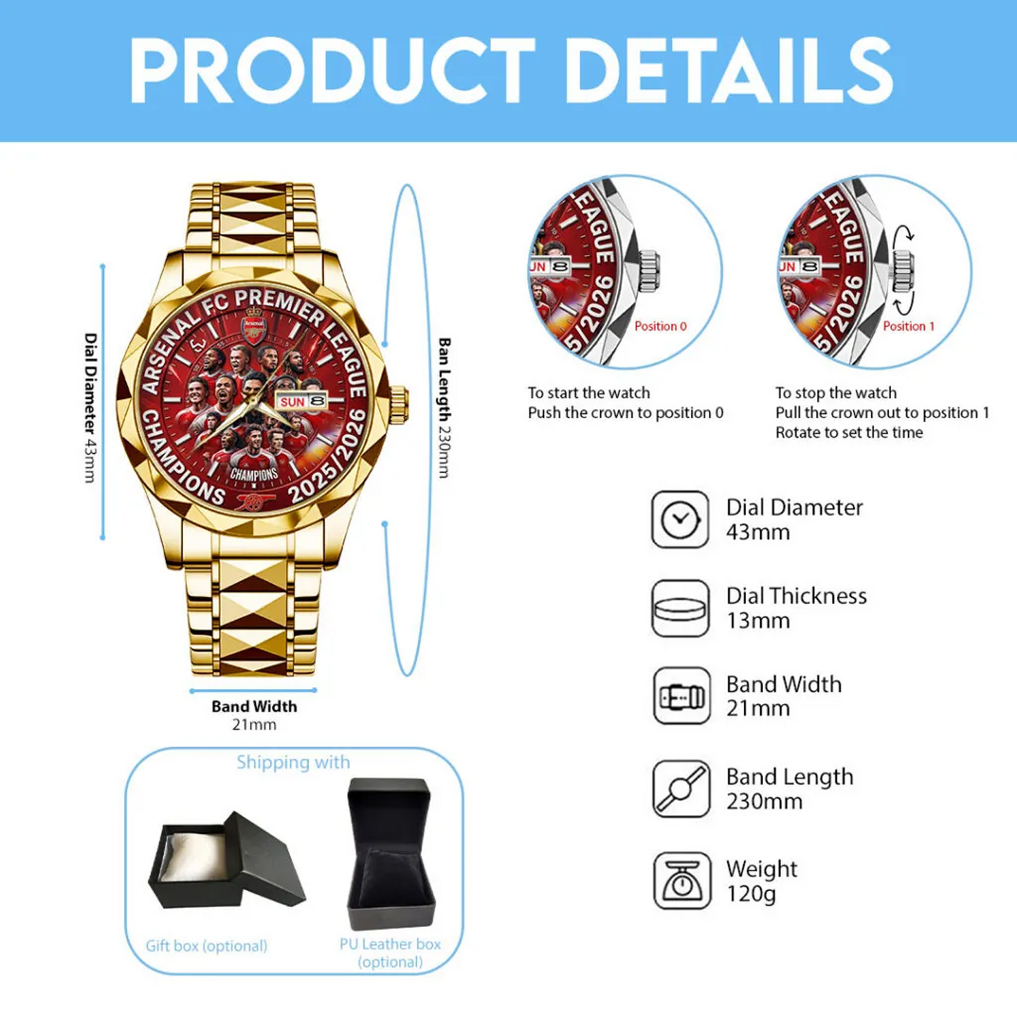 ARS x EPL Premier League Champions Watch V1 DATND TANTD 200526 5