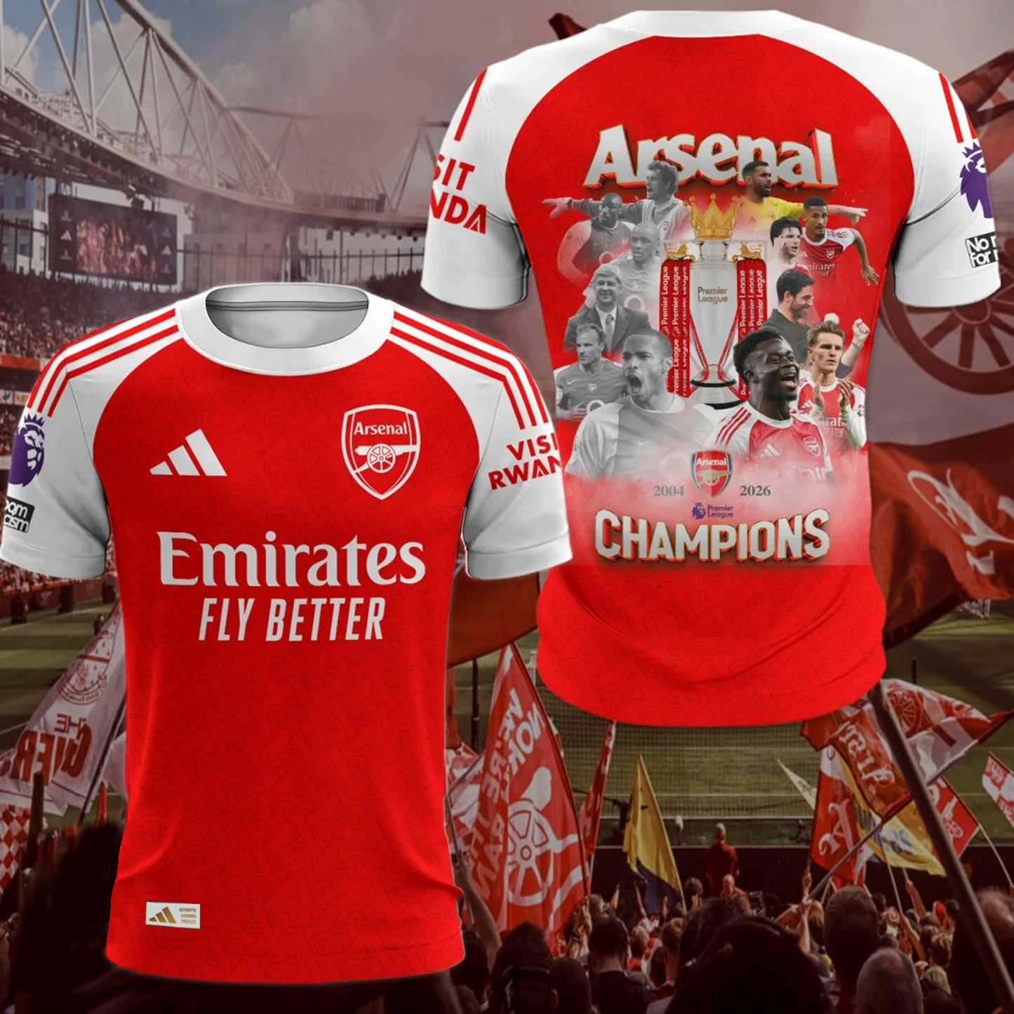 ARS.FC 25–26 Premier League Champions 3D Shirt V4 DatND DVT 1