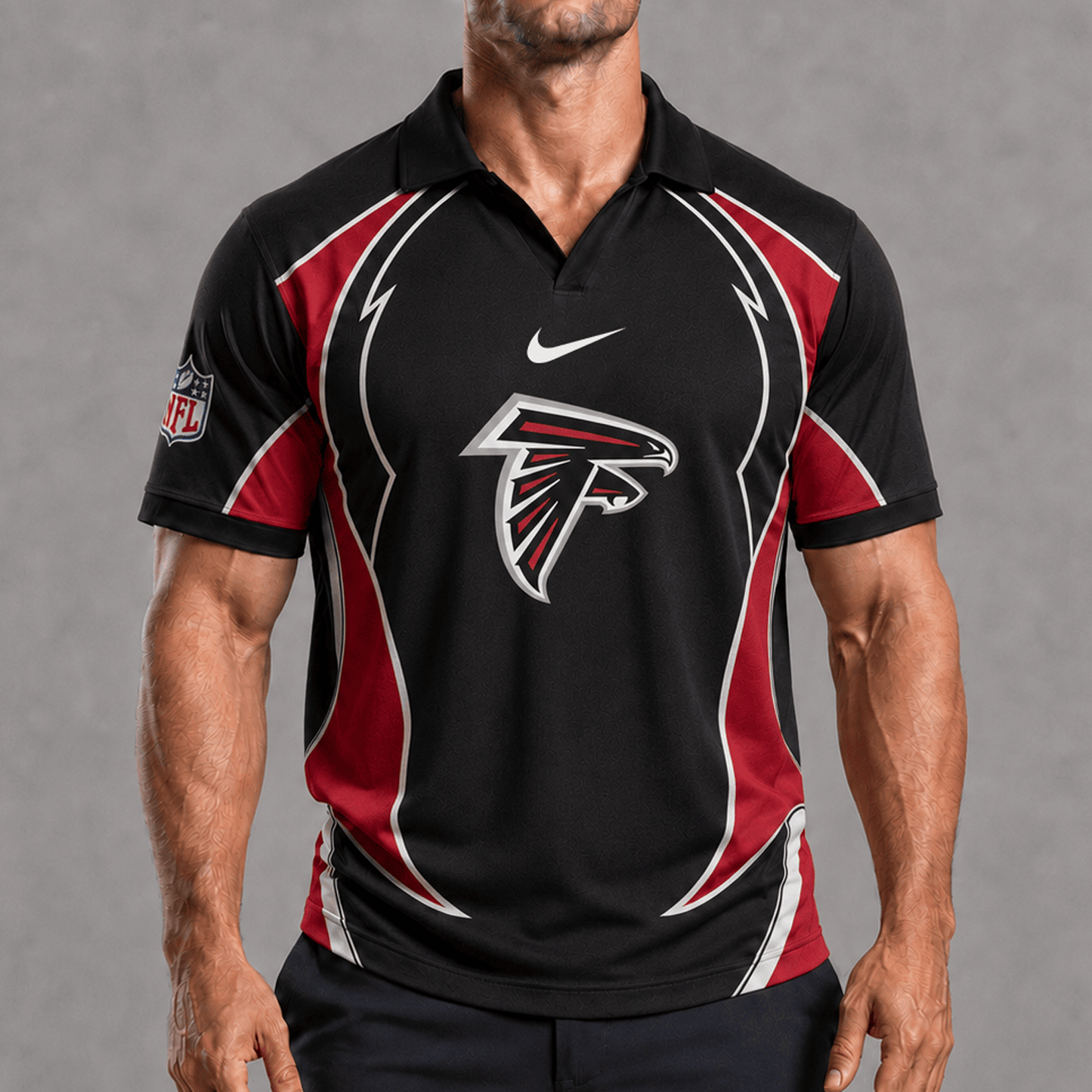 ATL x NFL Premium Rugby Polo Shirt 1506