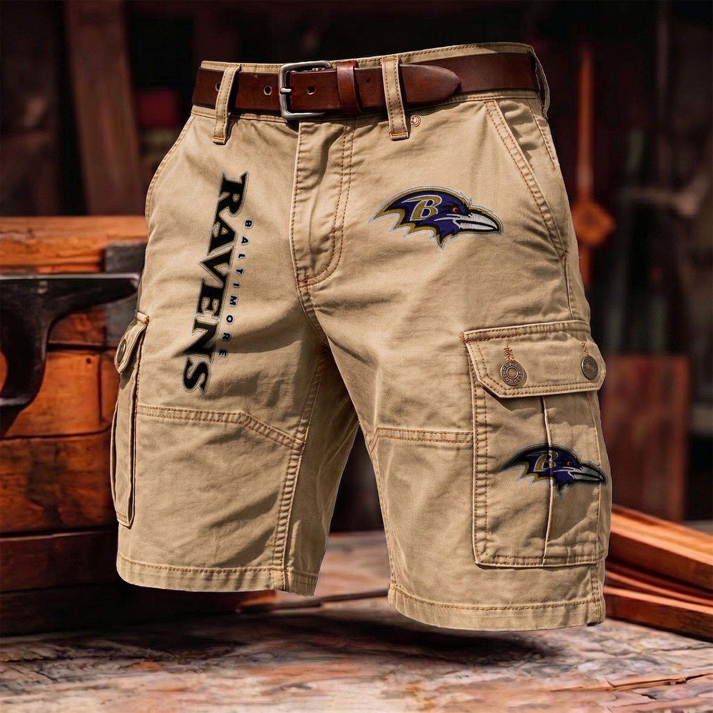 BR x NFL Men's cotton cargo shorts 80526 LBN