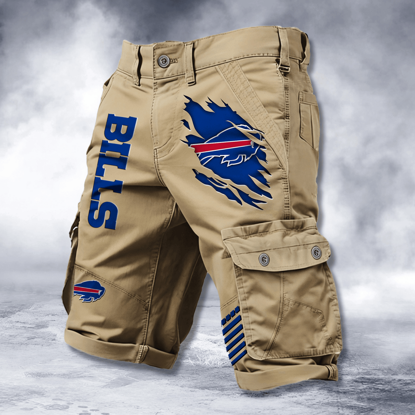 BUF x NFL Cotton Cargo Shorts DATND TANTD 2705