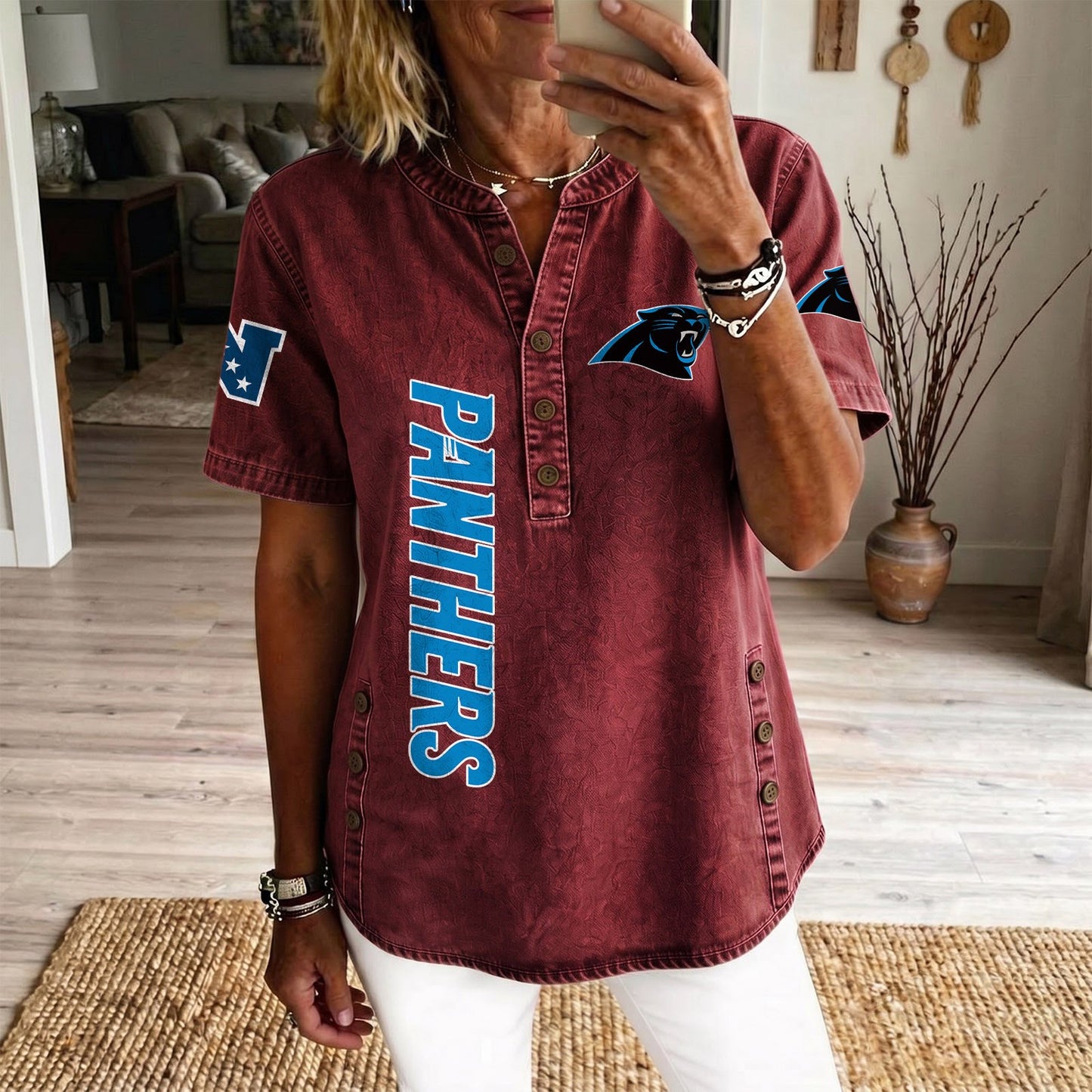 CAR x NFL Women‘s Denim Casual Tops DATND LBN 190526