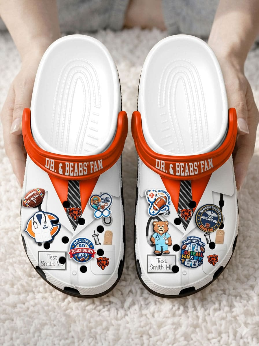 CHI PREMIUM NFL NATIONAL DOCTOR'S DAY CLOGS WITH 8 CHARMS DDT CTND