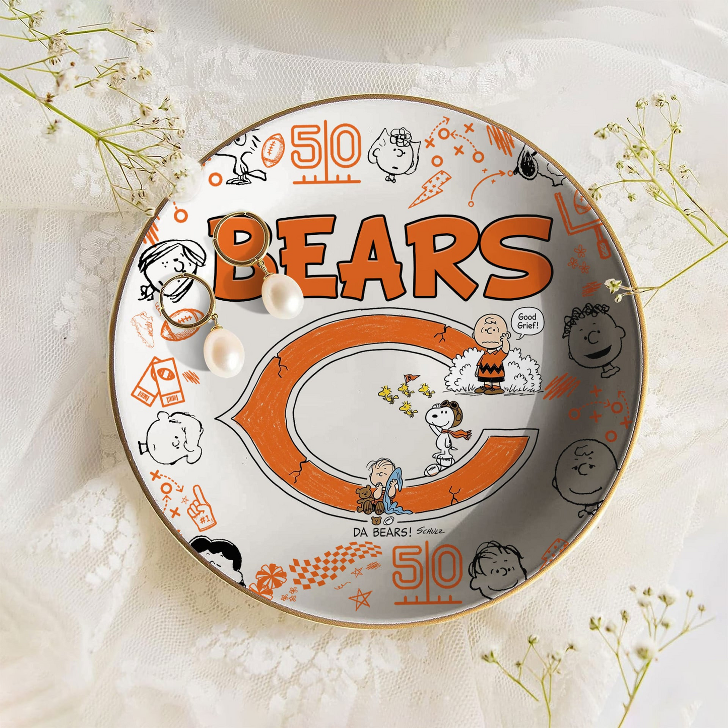 CHI x NFL Premium NFL Snoopy Jewelry Dish 0406 DatND DVT