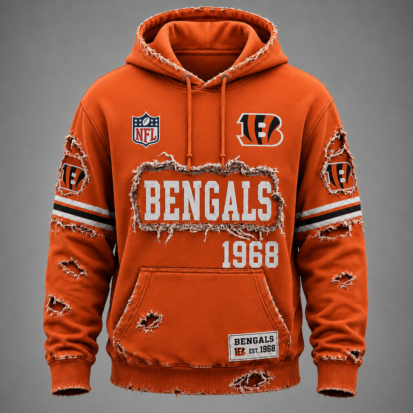 CIN x NFL Distressed Premium Hoodie 0906 DatND DVT
