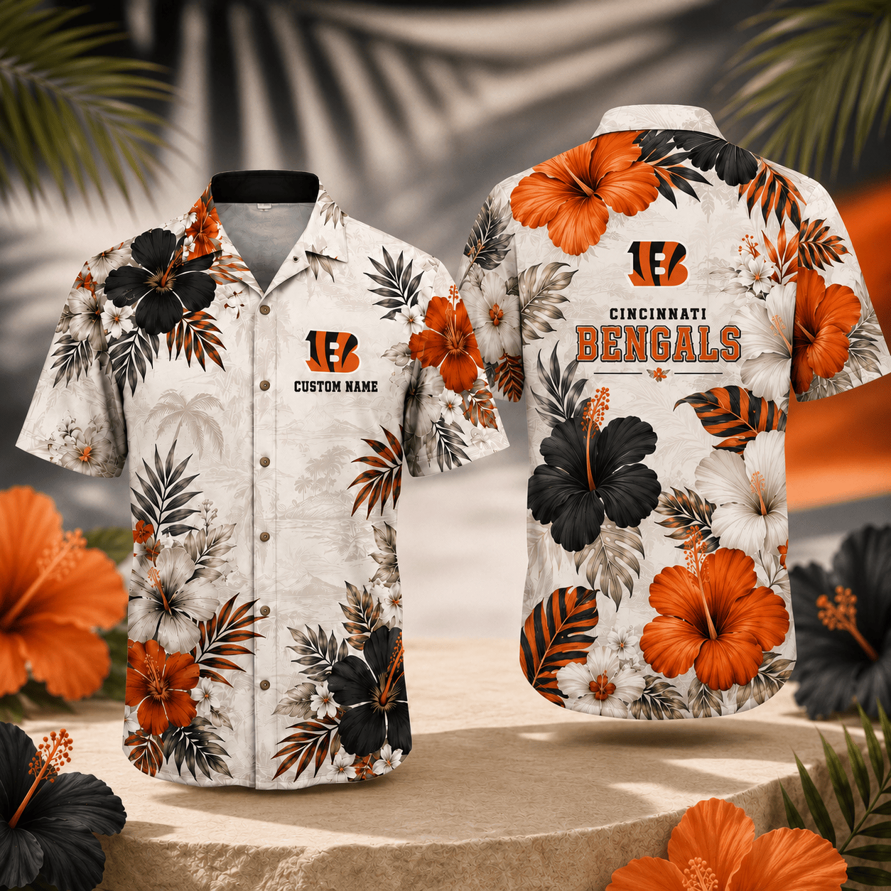 CIN x NFL Tropical Floral Hawaiian Shirt 160626