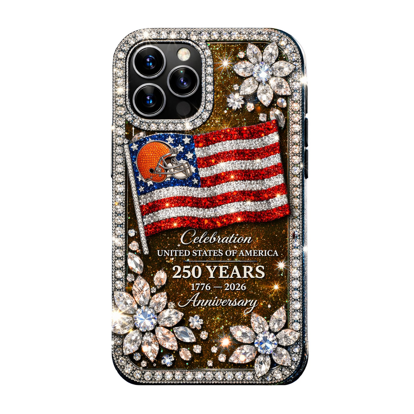 CLE Premium NFL Celebration United States Of America 250 Years Luxury Phone Case DDT CTND