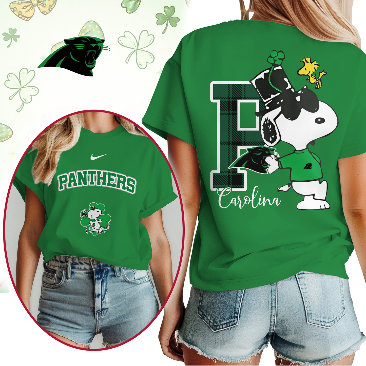 CP Premium NFL Snoopy St. Patricks Day Shirt DDT NTL
