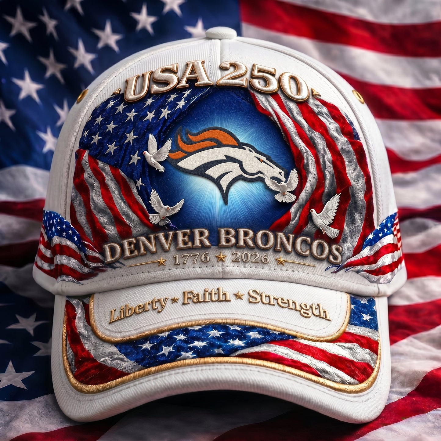 Premium NFL x DB 250 Years Anniversary Of Freedom Cap 220626