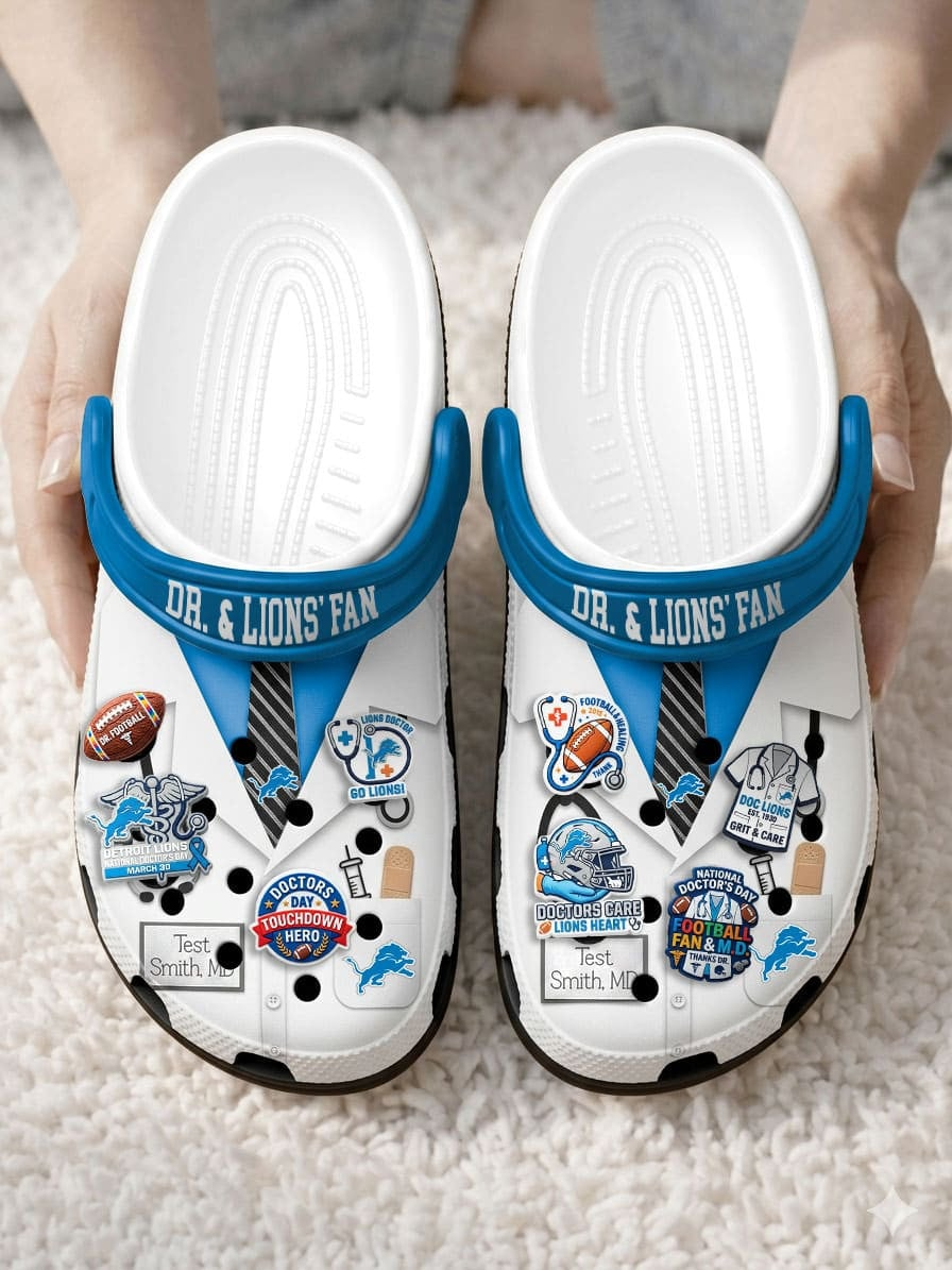 DL PREMIUM NFL NATIONAL DOCTOR'S DAY CLOGS WITH 8 CHARMS DDT CTND