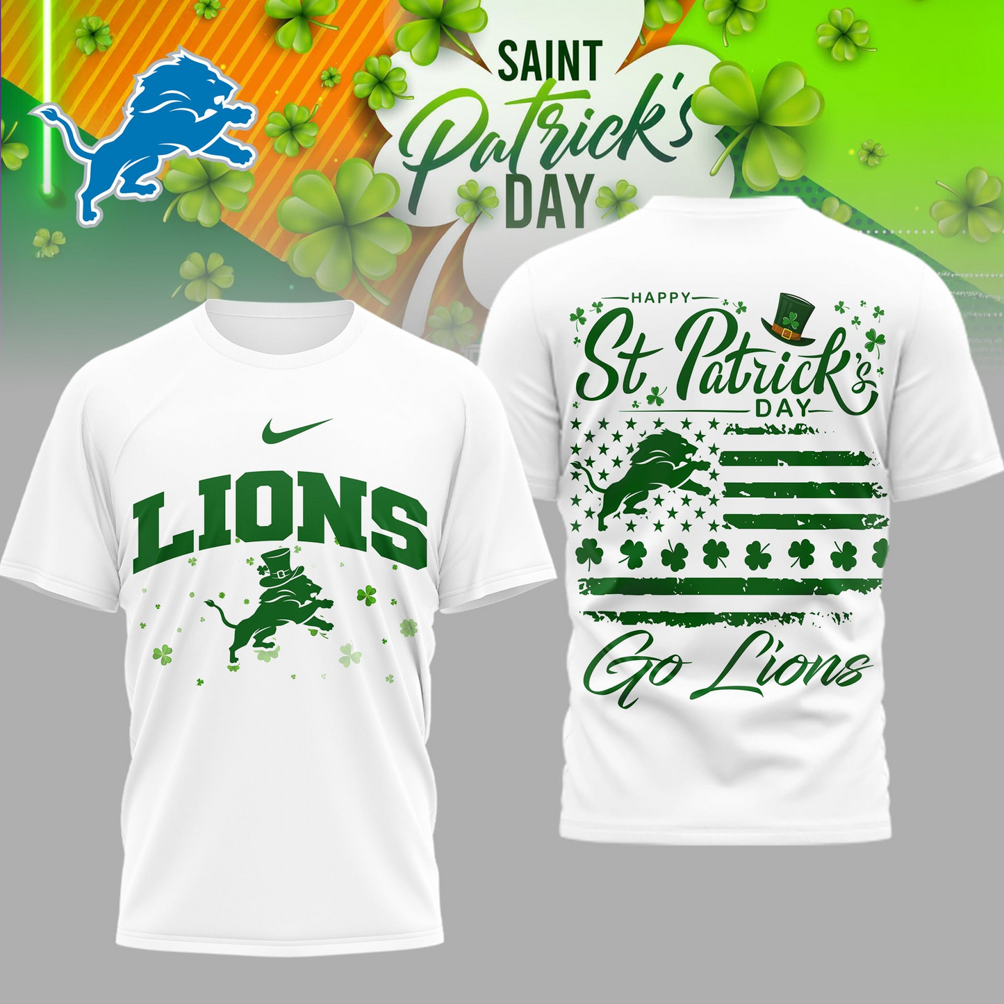 DL Premium NFL St. Patricks Day 3D Shirt DDT CTND