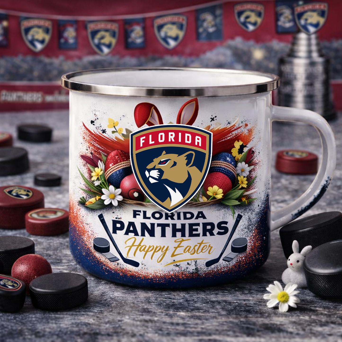 FLA X NHL Easter-themed enamel mug 0703 NAK NHT