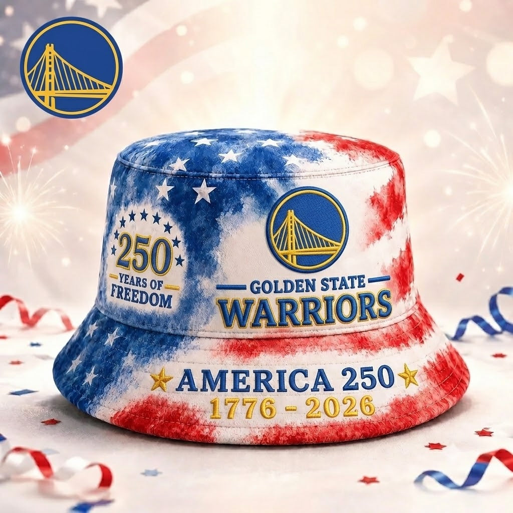 GSW Premium NBA 250 Years Of Freedom Bucket Hat 150626