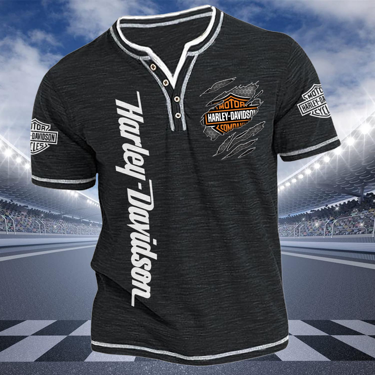 HD Short Sleeve Henley Shirt DATND TANTD 290526