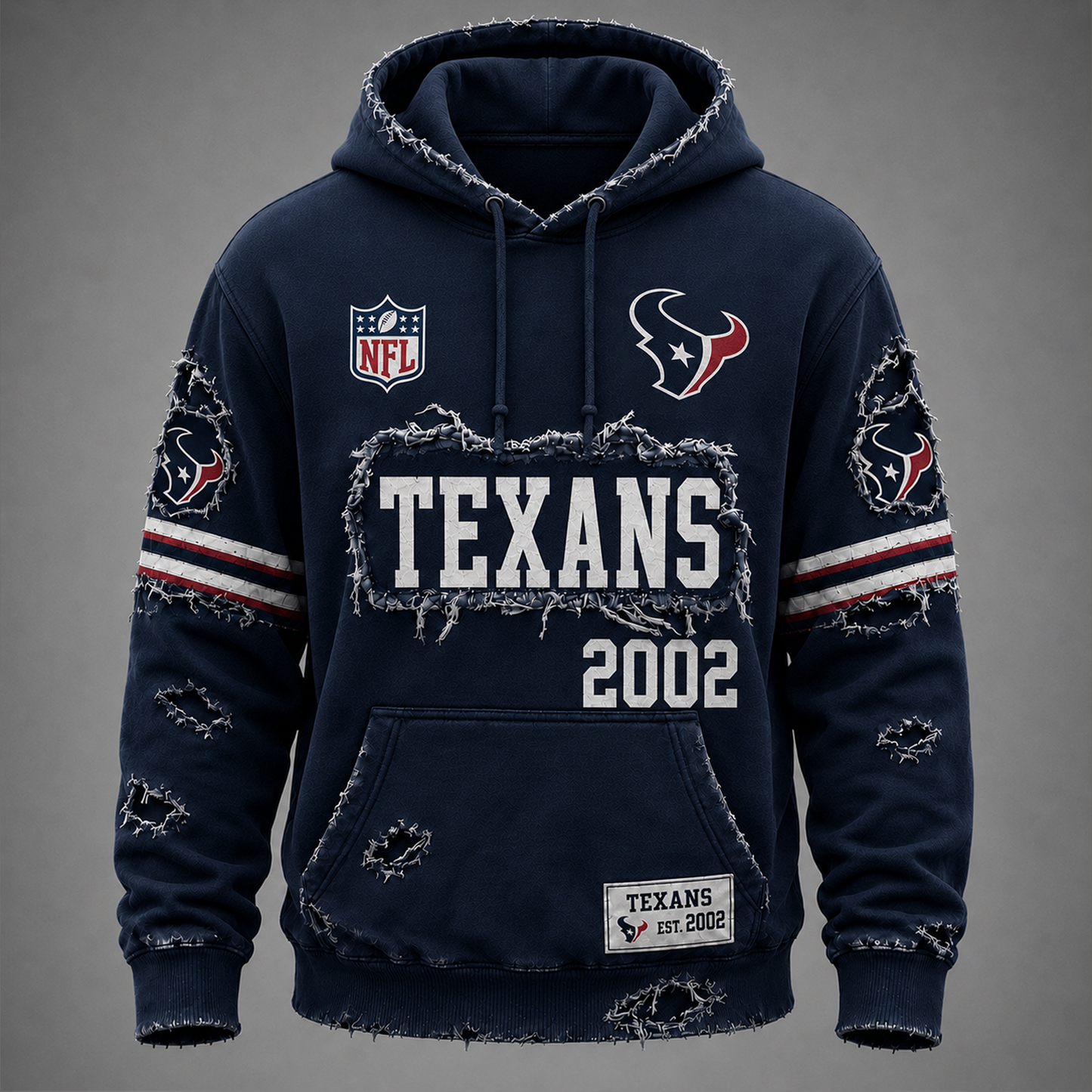 HOU x NFL Distressed Premium Hoodie 0906 DatND DVT
