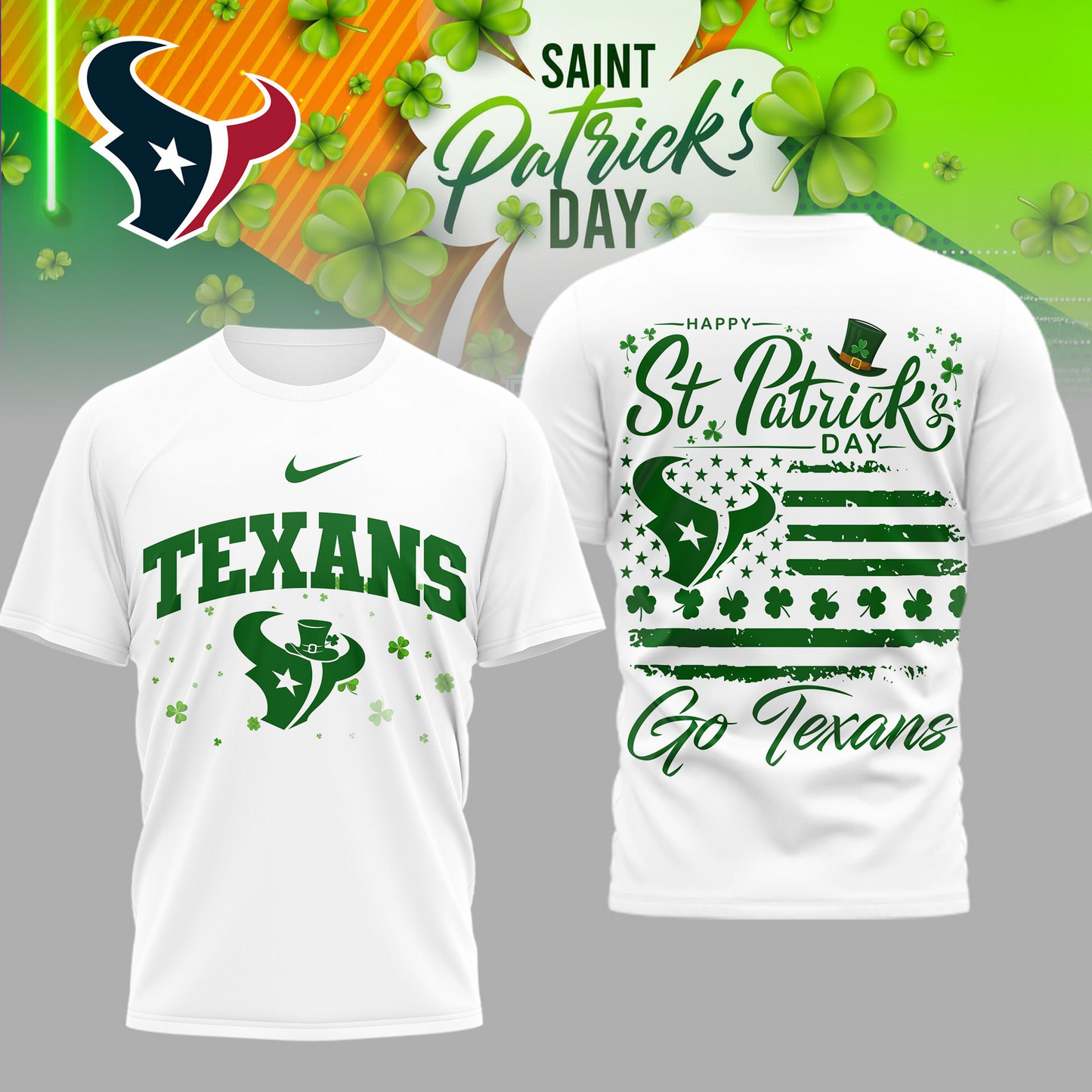 HT Premium NFL St. Patricks Day 3D Shirt DDT CTND