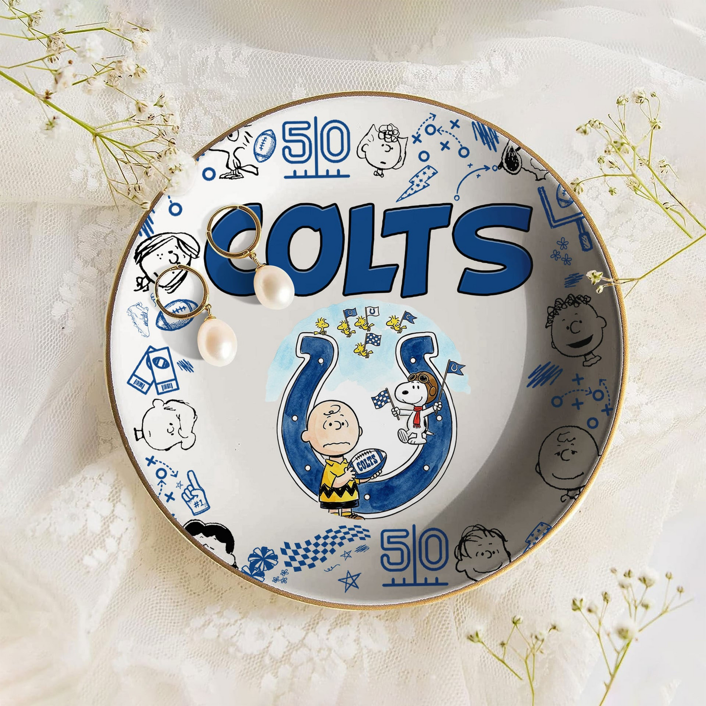 IND x NFL Premium NFL Snoopy Jewelry Dish 0406 DatND DVT