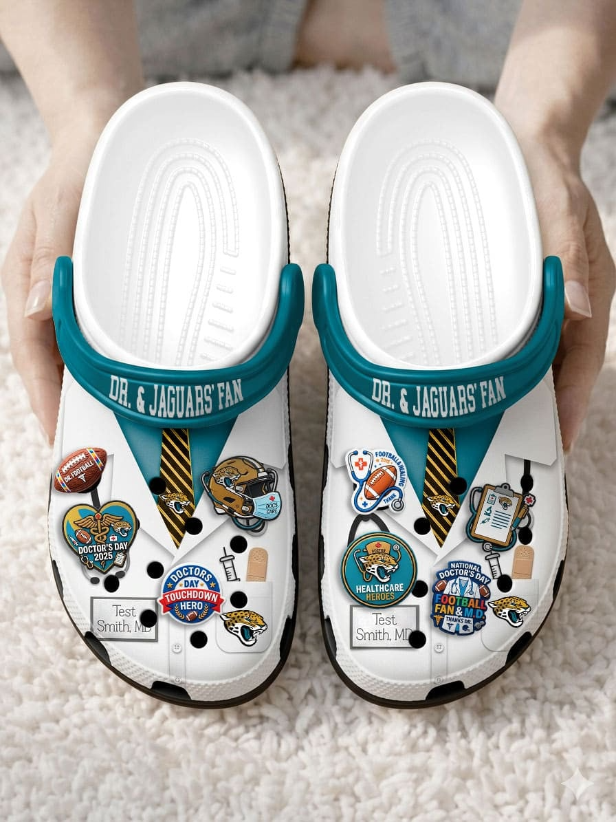 JJ PREMIUM NFL NATIONAL DOCTOR'S DAY CLOGS WITH 8 CHARMS DDT CTND