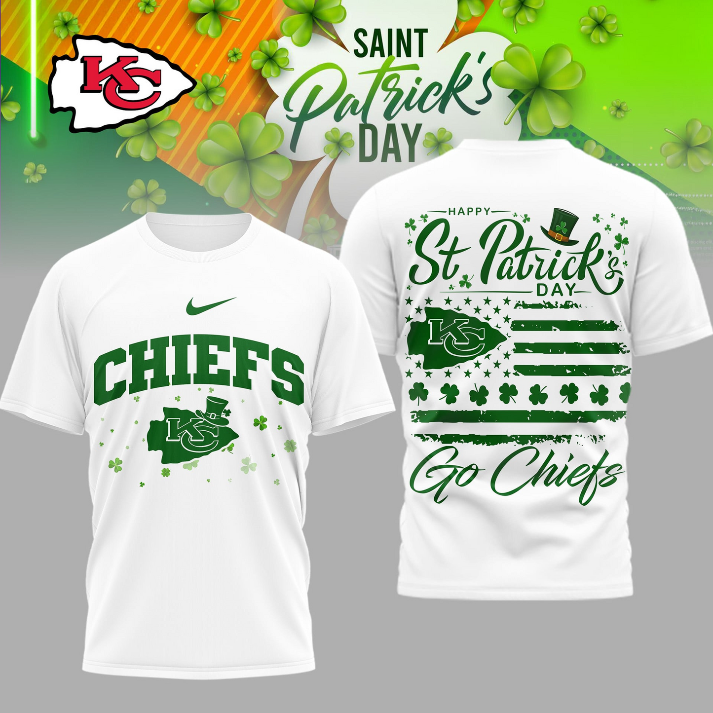 KCC Premium NFL St. Patricks Day 3D Shirt DDT CTND