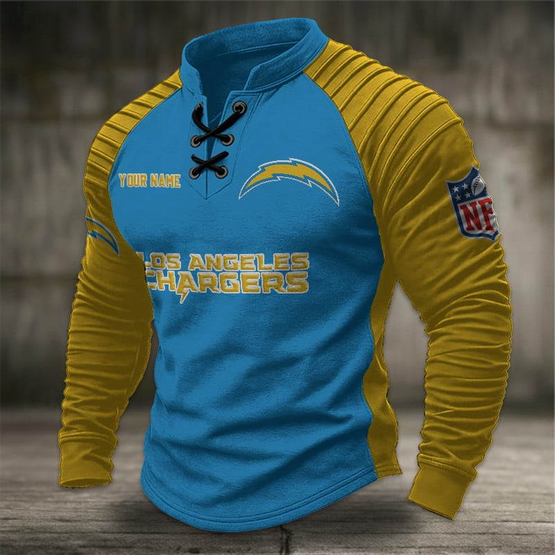 LAC x NFL Men Stand Collar Long Sleeve Top DDT CTND