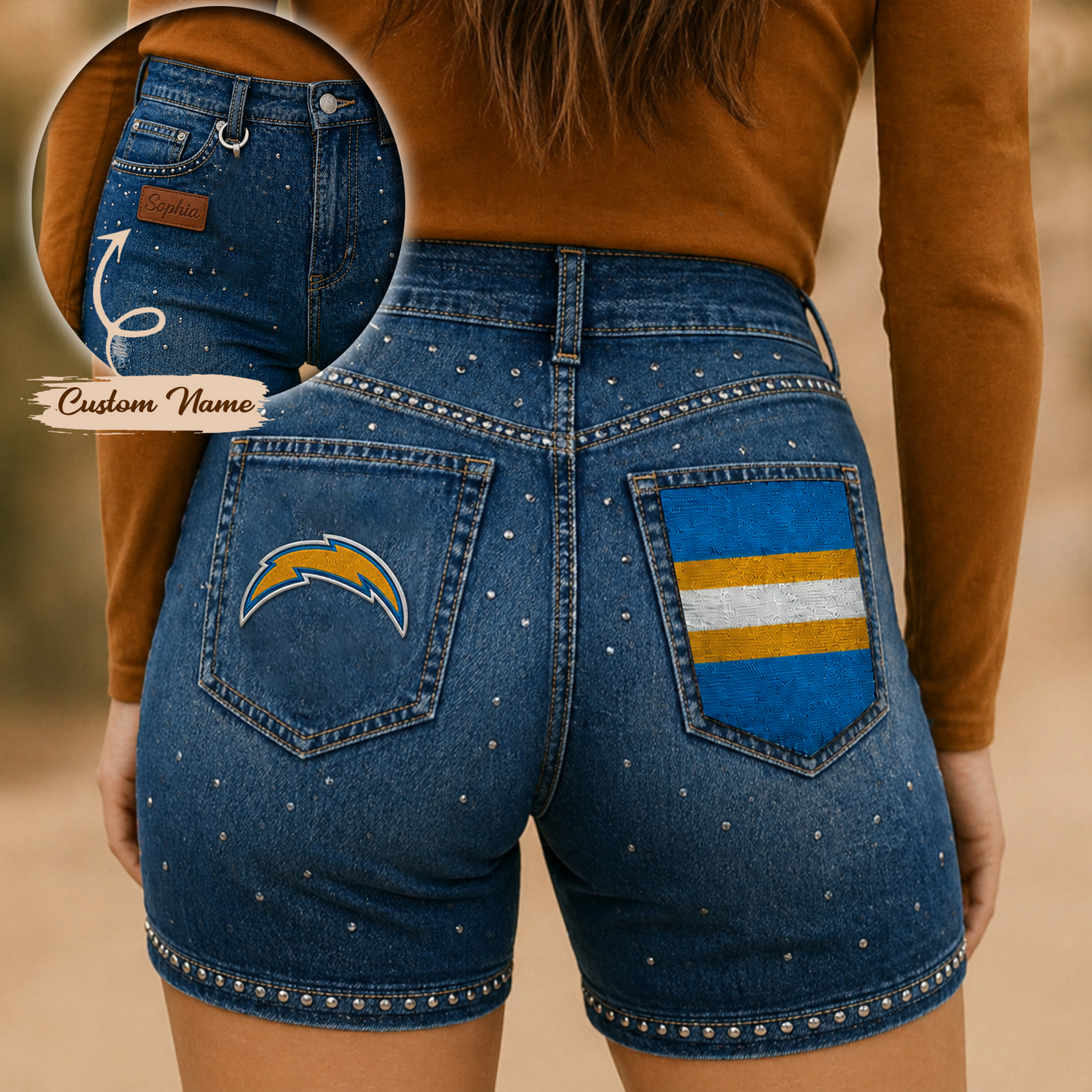 LAC x NFL Premium High Waisted Biker Shorts 0905 DatND DVT