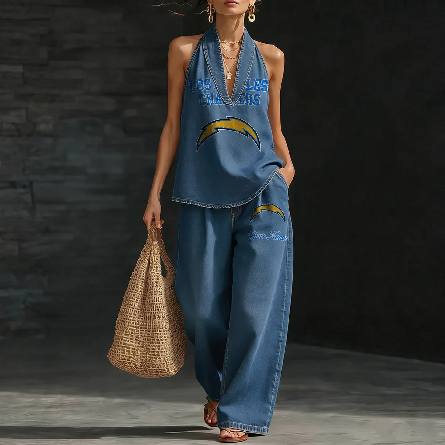 LAC x NFL Women's Vintage Washed Denim Suit DATND TANTD 030626
