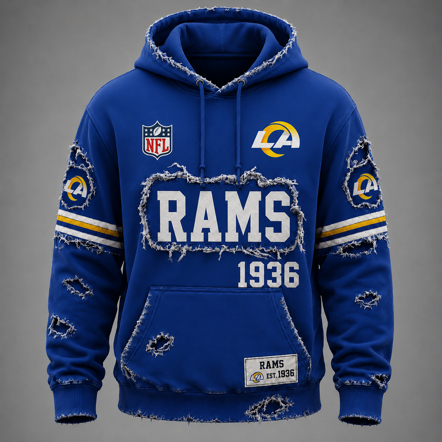 LAR x NFL Distressed Premium Hoodie 0906 DatND DVT
