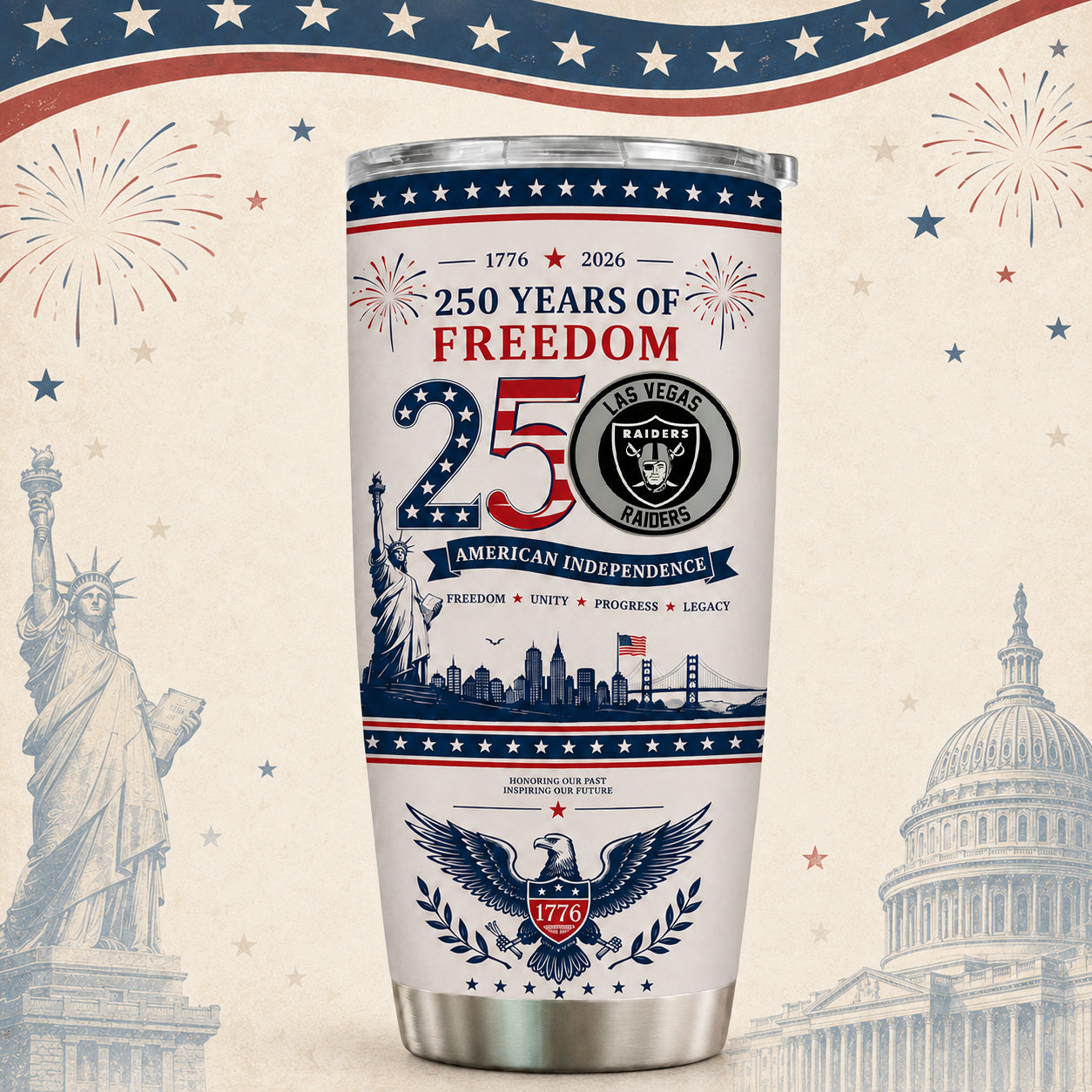 LVR x NFL 250th Anniversary Special Tumbler for Football Fans 170626
