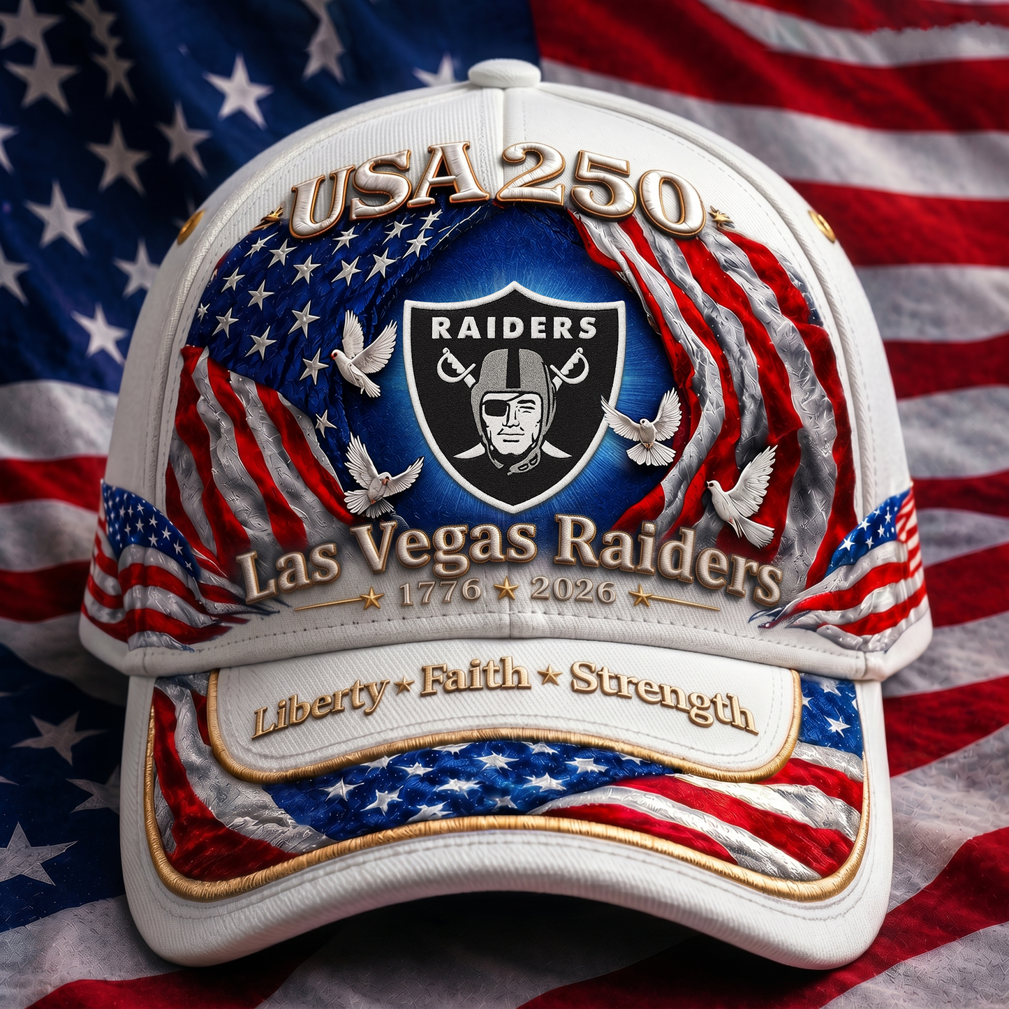 Premium NFL x LVR 250 Years Anniversary Of Freedom Cap 220626
