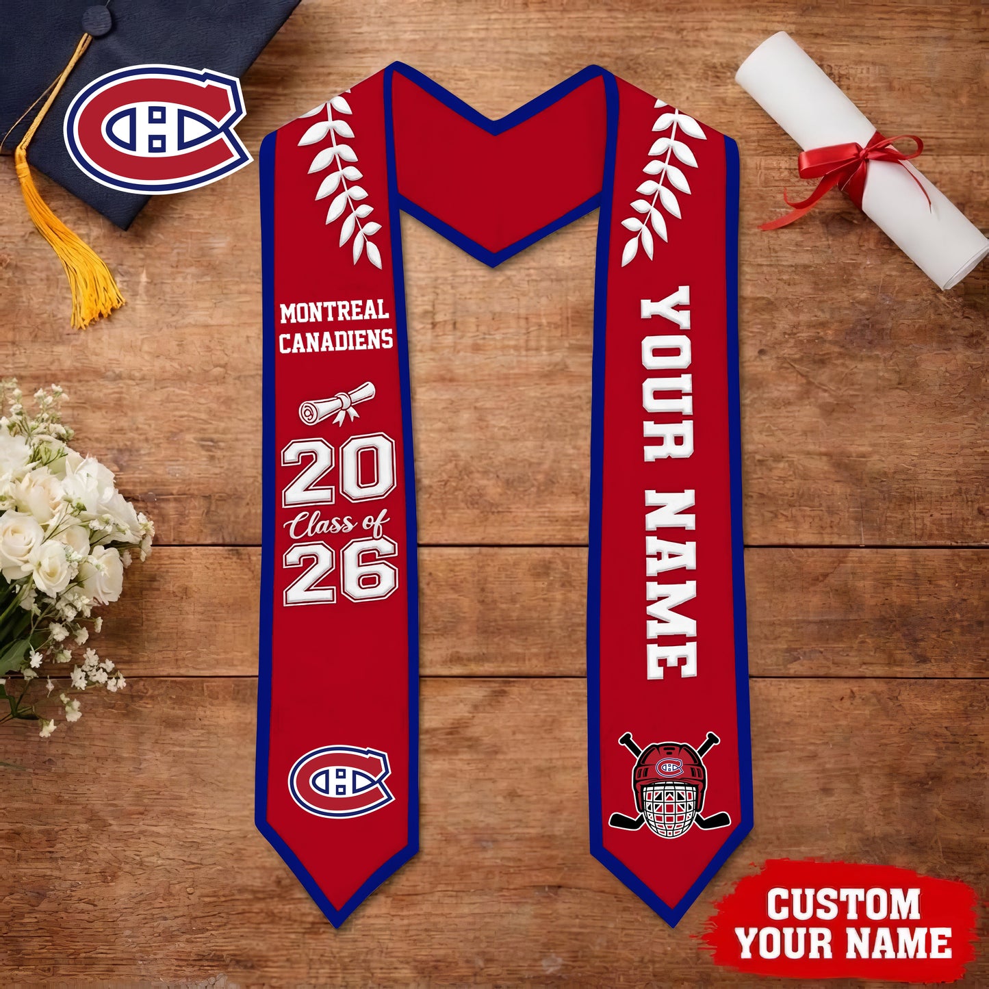 MC Premium NHL Graduation Stole DDT 180426 TTTZ