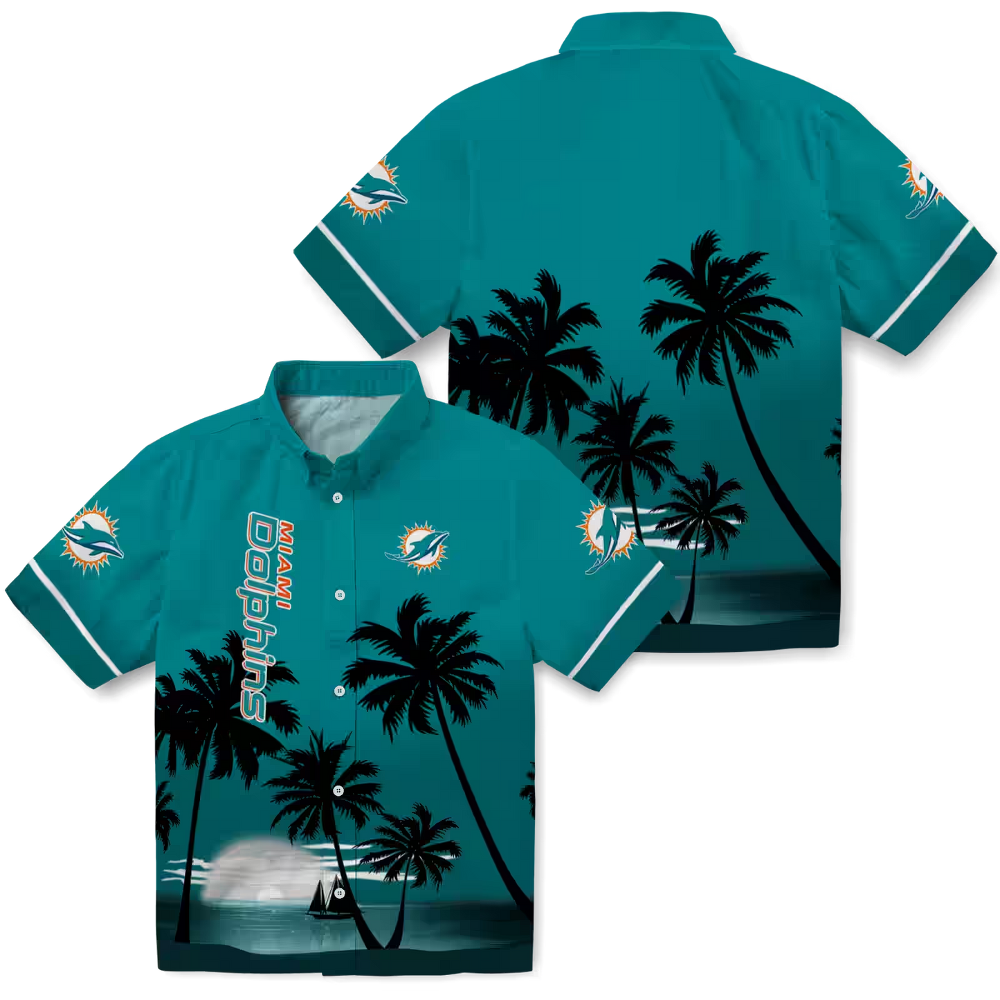 MIA x NFL Hawaiian Shirt – Beach Sunset DATND TANTD 270526