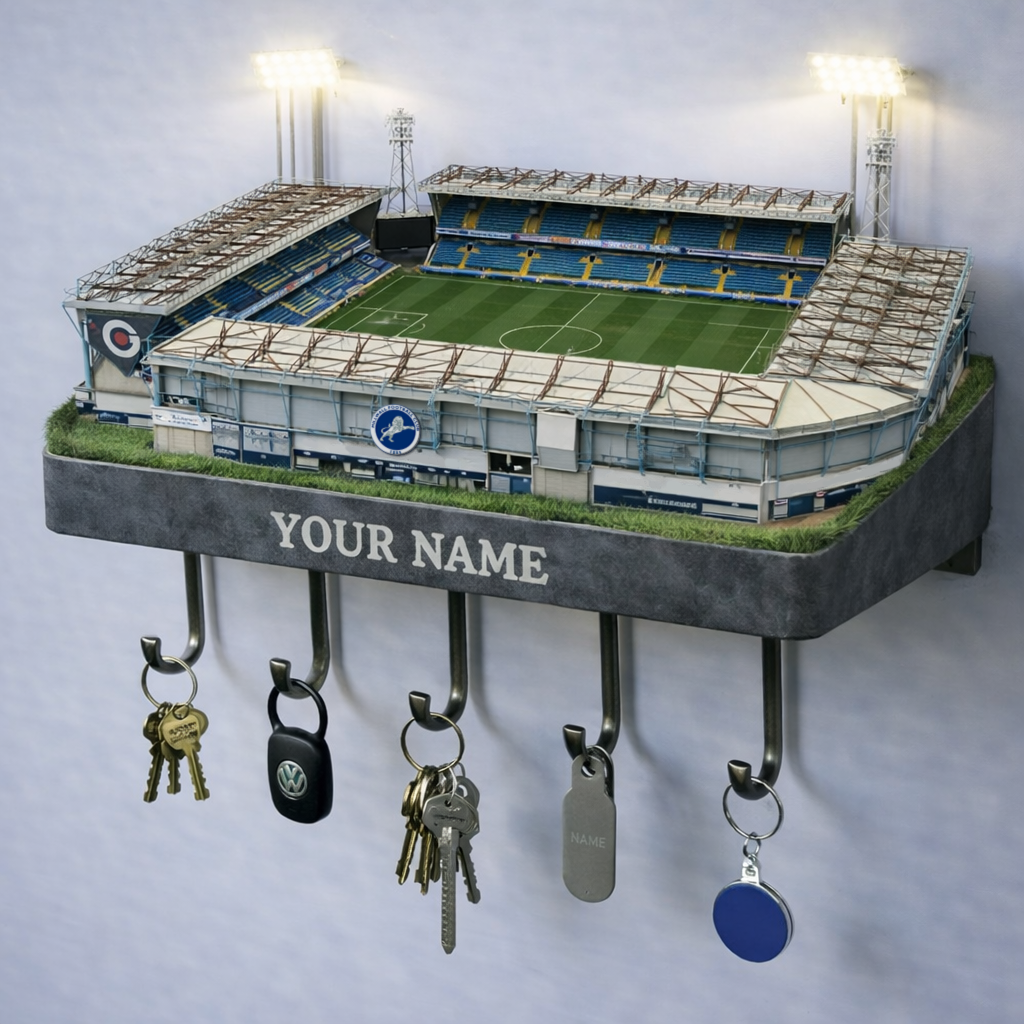 MIL Stadium Premium EFL Wood Key Hanger DDT NTL