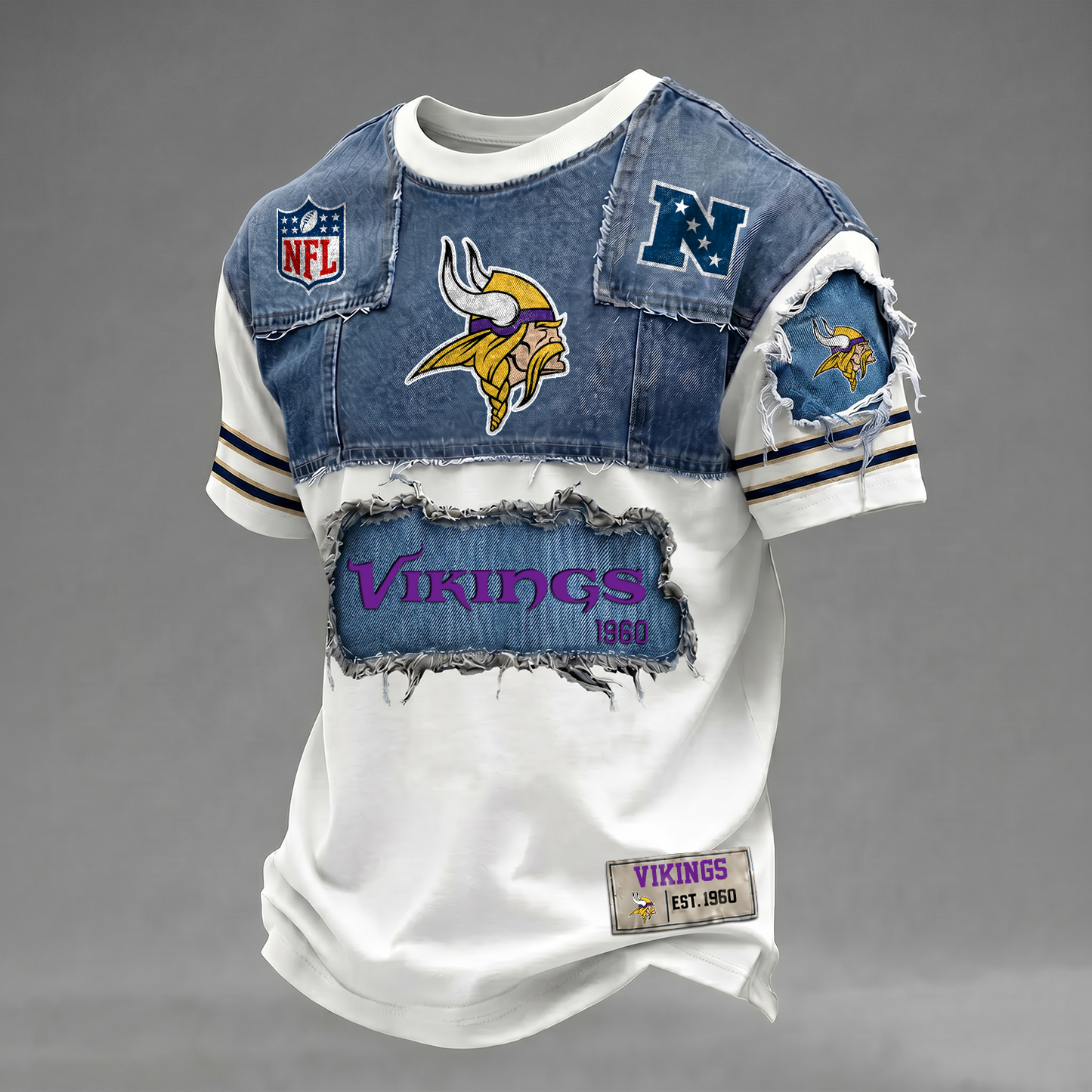 MIN x NFL Patchwork Denim T-Shirt DATND TANTD 080626