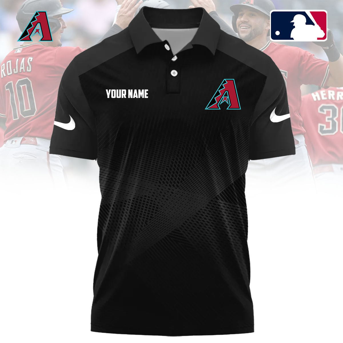 MLB x ARI Custom Name Sport Premium Polo Shirt HLP 30426 HLPHUONG