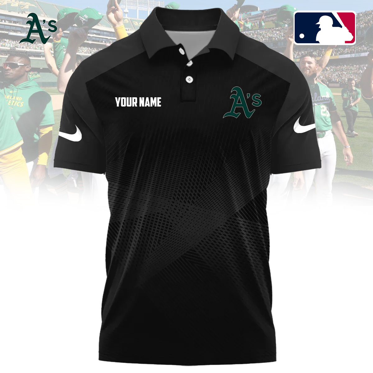 MLB x ATH Custom Name Sport Premium Polo Shirt HLP 30426 HLPHUONG