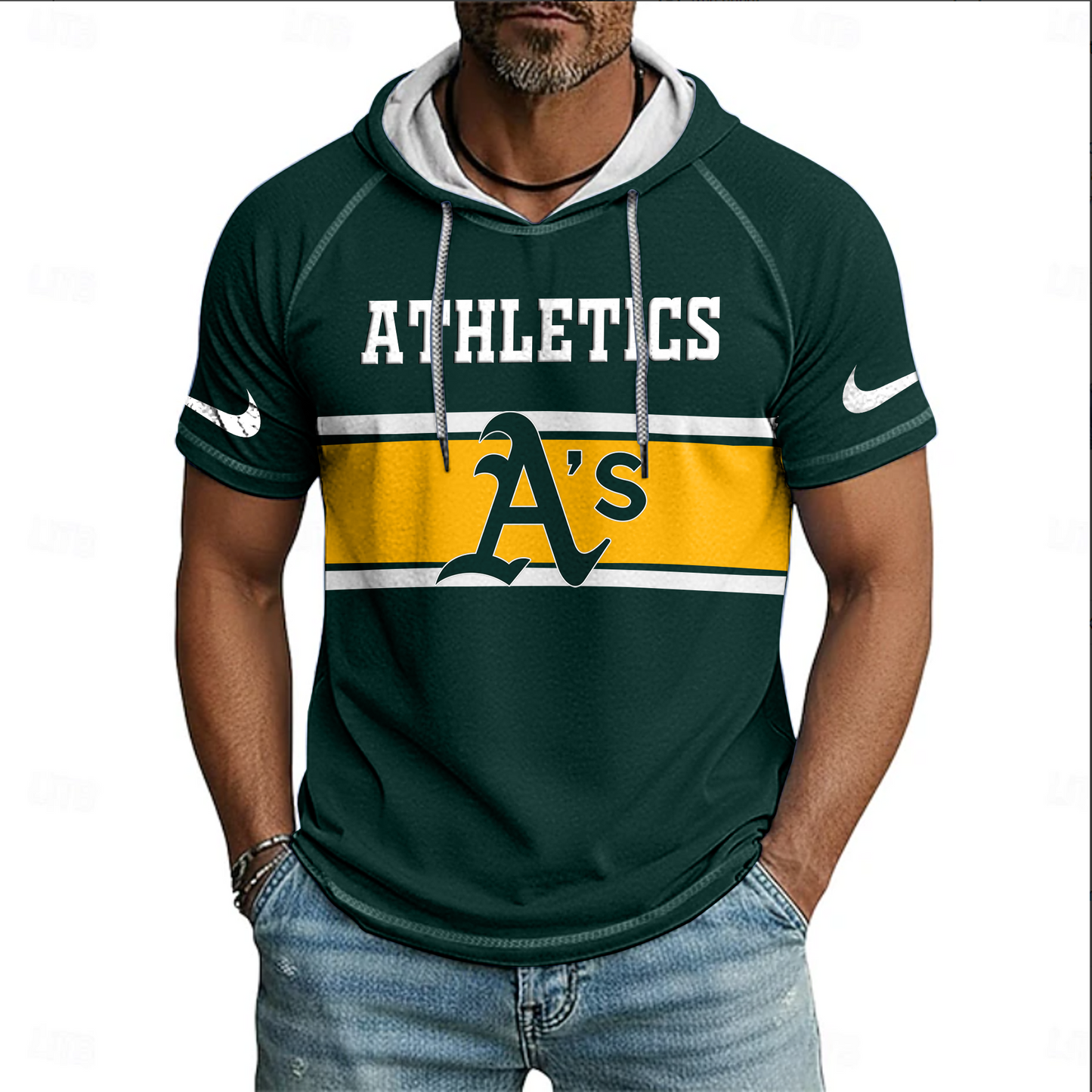 MLB x ATH Hooded Short Sleeve Shirt HLP 070426 HLPHUONG 1