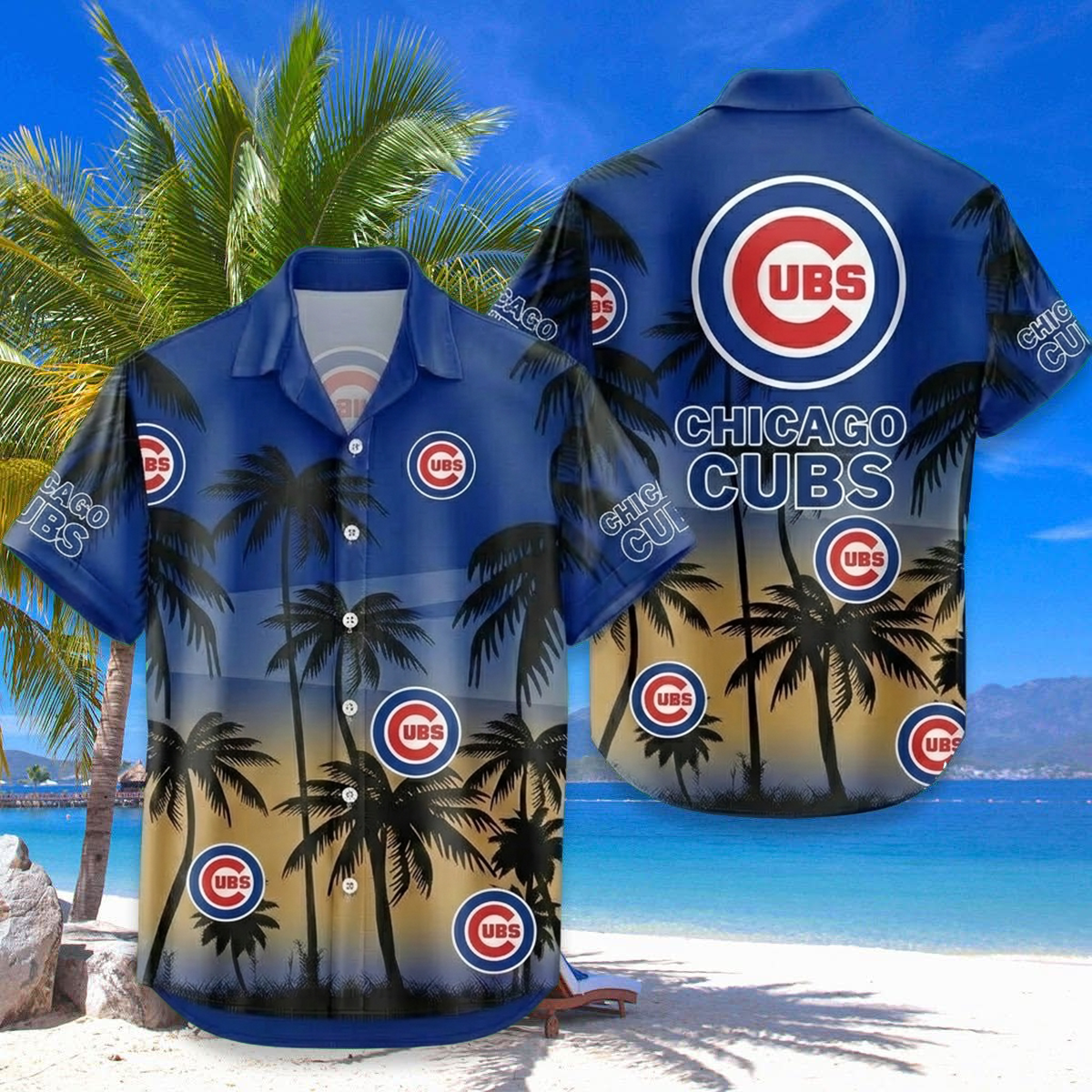 MLB x CHI Coconut Hawaiian Shirt HLP 230426 LBN