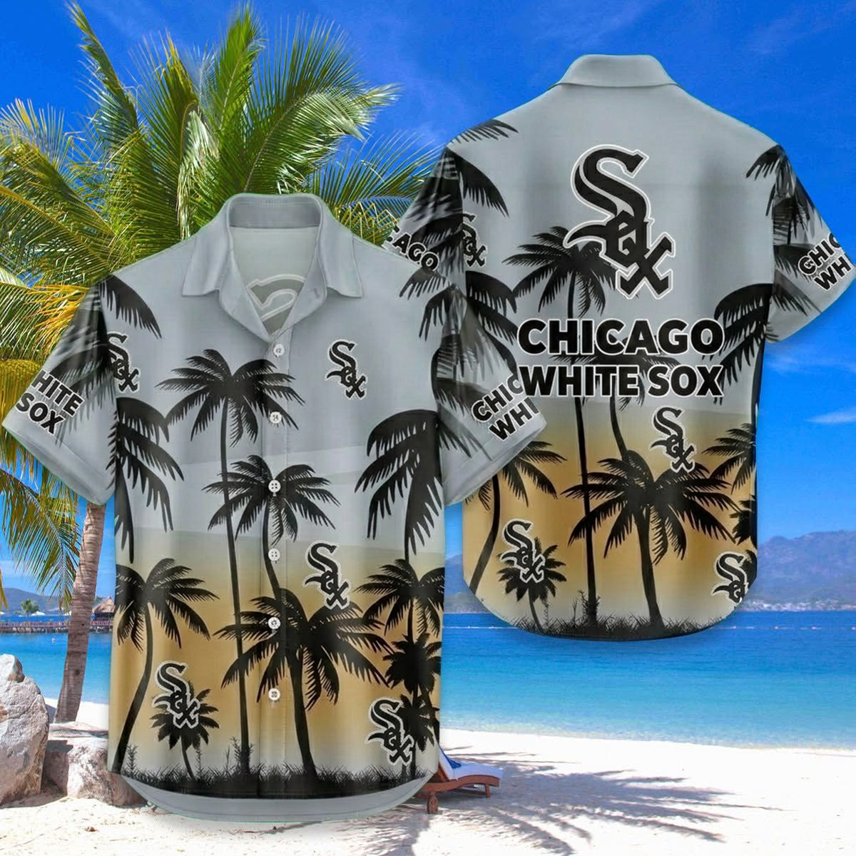MLB x CWS Coconut Hawaiian Shirt HLP 230426 LBN