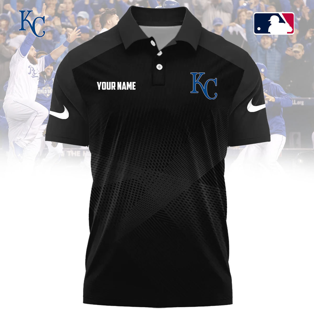 MLB x KC Custom Name Sport Premium Polo Shirt HLP 30426 HLPHUONG