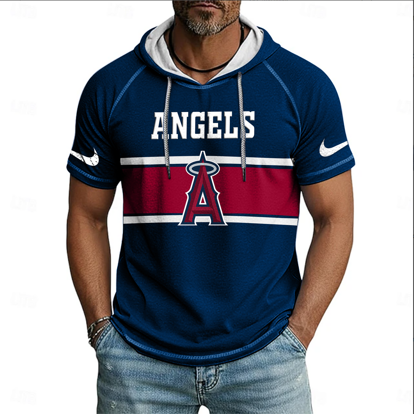 MLB x LAA Hooded Short Sleeve Shirt HLP 070426 HLPHUONG 1